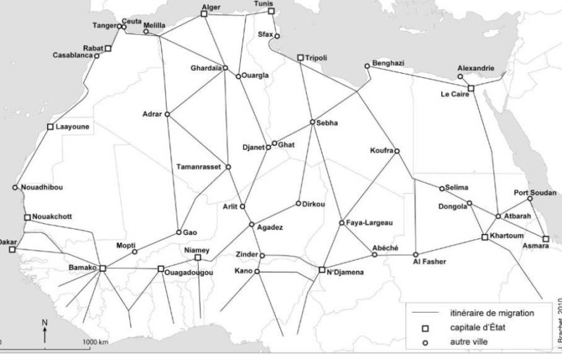 Migrations, mobilities and borders in Western and Central Sahara’s: Theoretical and methodological insights from solidarity studies (Morocco, Mauritania, Algeria)