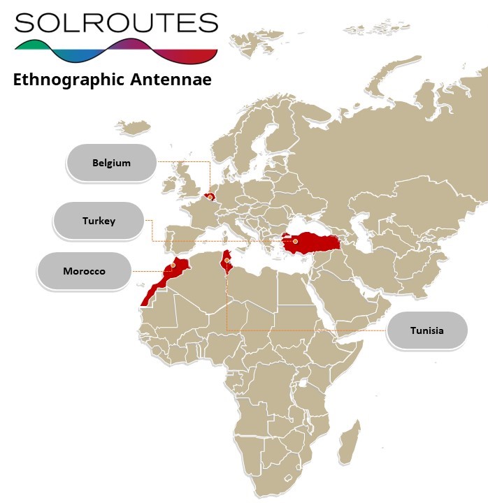 Map solroutes ethnographic antennae